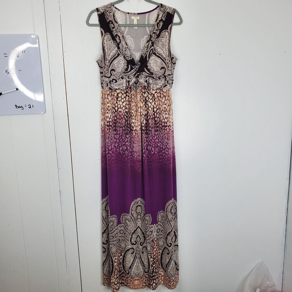 Soma Purple and Black Maxi Dress